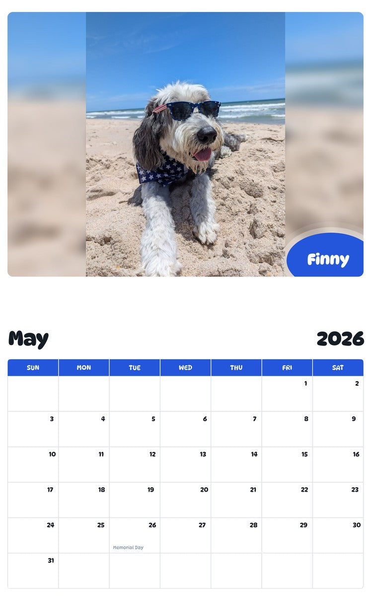2026 - 2027 Finny - Pawidols Pet Calendar