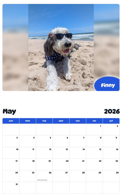 2026 - 2027 Finny - Pawidols Pet Calendar