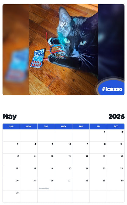 2026 - 2027 Picasso - Pawidols Pet Calendar