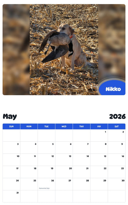2026 - 2027 Nikko - Pawidols Pet Calendar