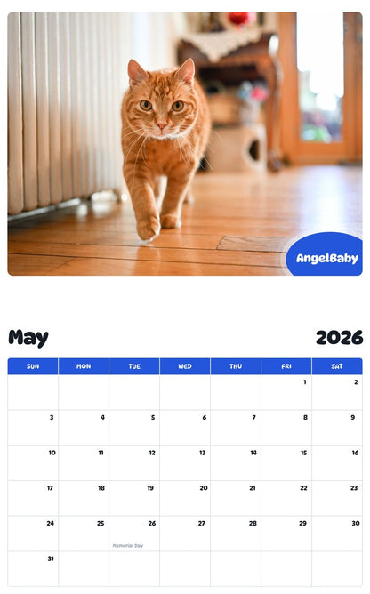 2026 - 2027 AngelBaby - Pawidols Pet Calendar