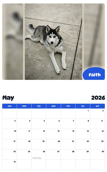 2026 - 2027 Faith - Pawidols Pet Calendar