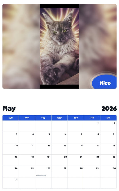 2026 - 2027 Nico - Pawidols Pet Calendar