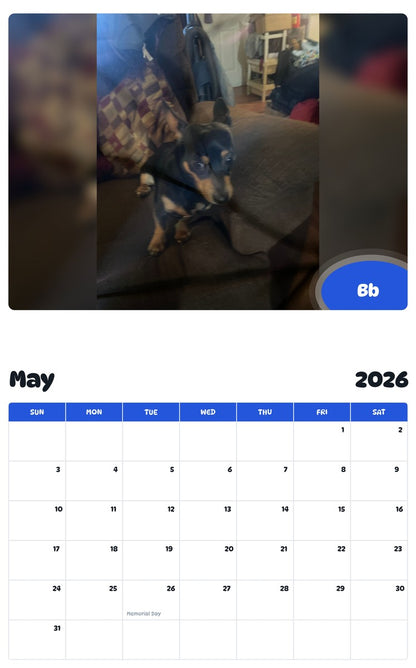 2026 - 2027 Bb - Pawidols Pet Calendar