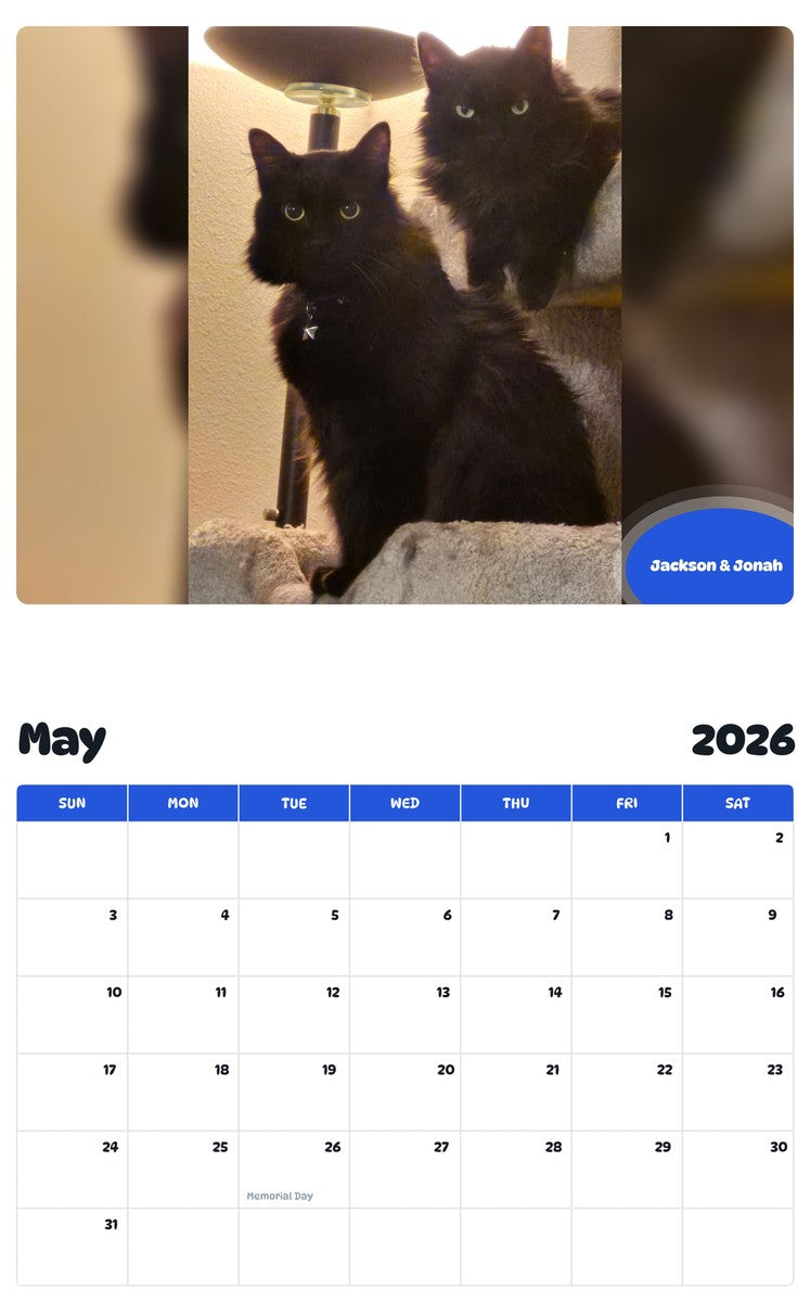2026 - 2027 Jackson & Jonah - Pawidols Pet Calendar