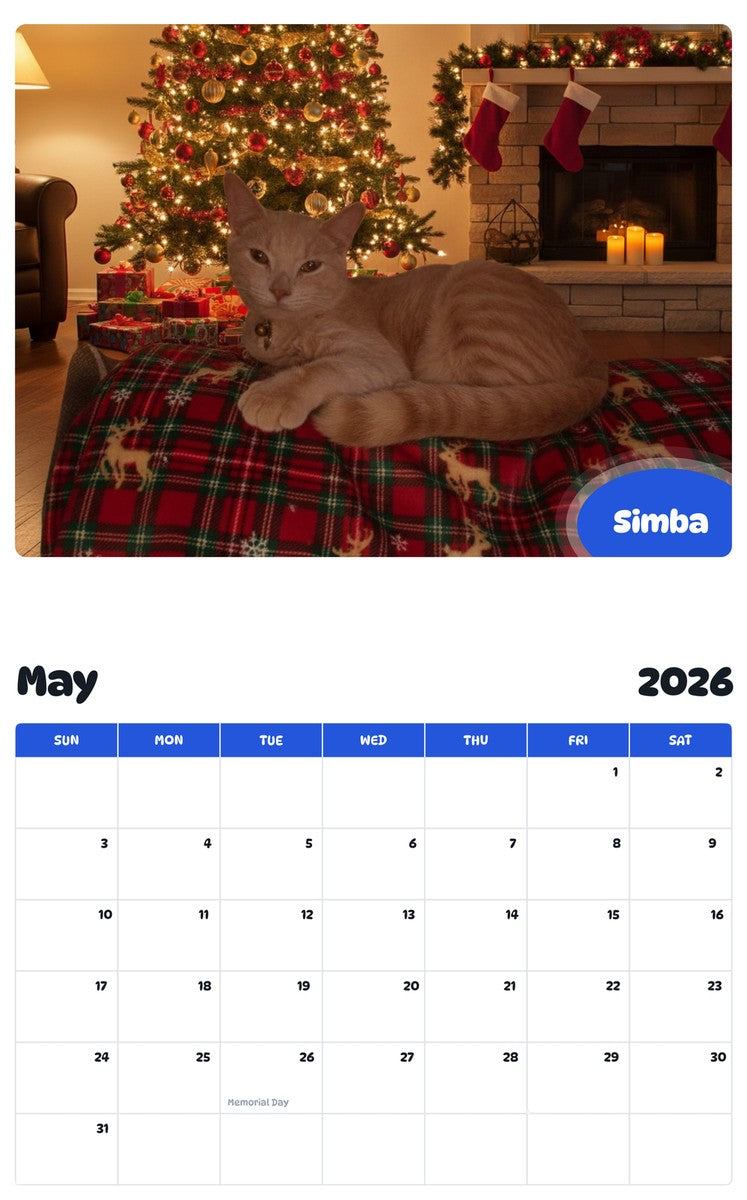 2026 - 2027 Simba - Pawidols Pet Calendar