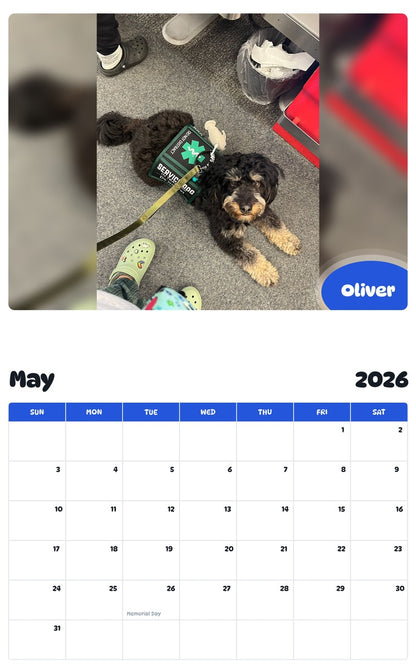 2026 - 2027 Oliver - Pawidols Pet Calendar