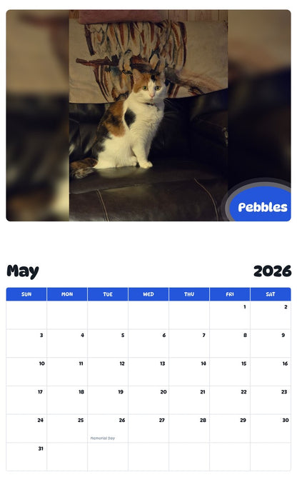 2026 - 2027 Pebbles - Pawidols Pet Calendar