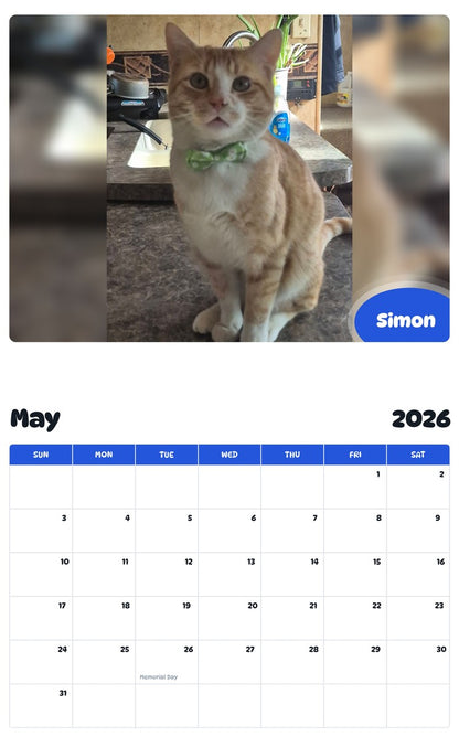 2026 - 2027 Simon - Pawidols Pet Calendar