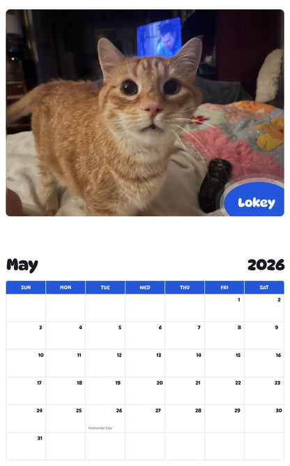 2026 - 2027 Lokey - Pawidols Pet Calendar
