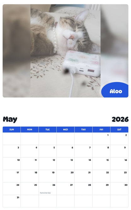 2026 - 2027 Aloo - Pawidols Pet Calendar