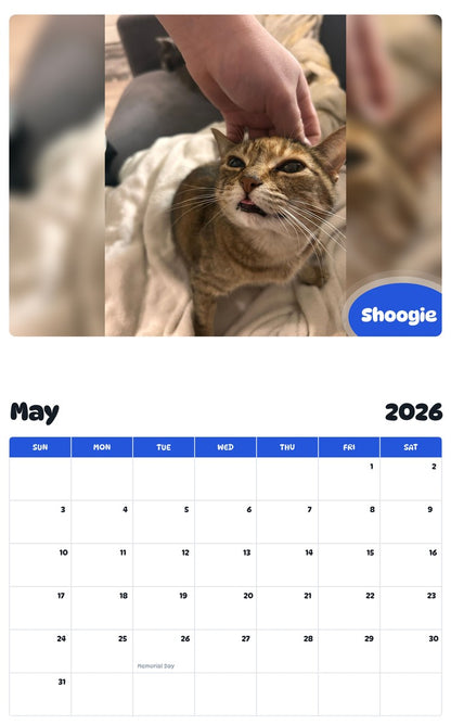 2026 - 2027 Shoogie - Pawidols Pet Calendar