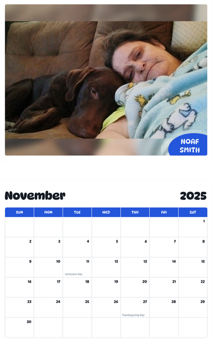 July 2025 - June 2026 Noaf Smith - Pawidols Pet Calendar
