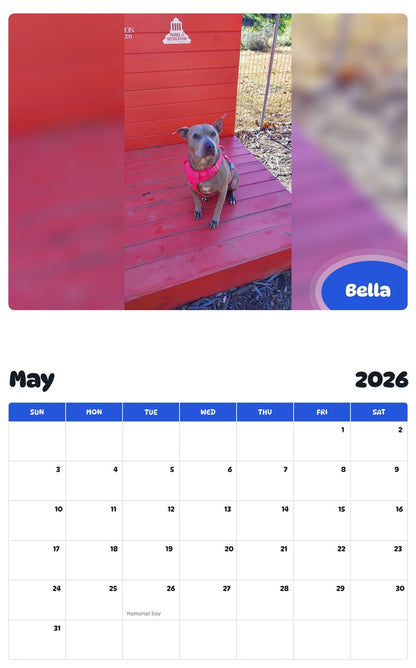 2026 - 2027 Bella - Pawidols Pet Calendar