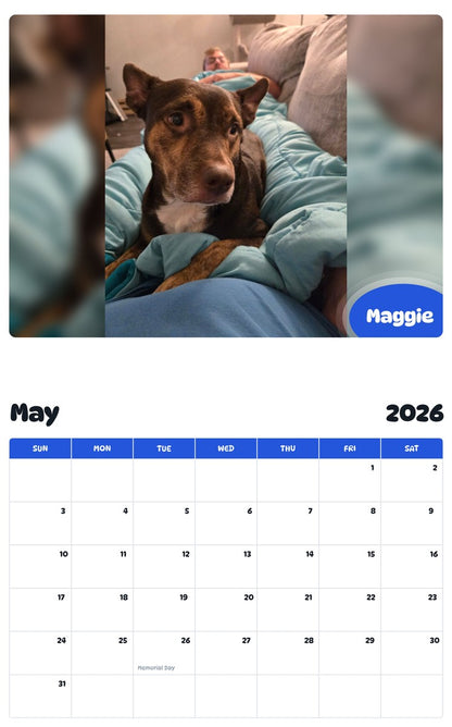 2026 - 2027 Maggie - Pawidols Pet Calendar