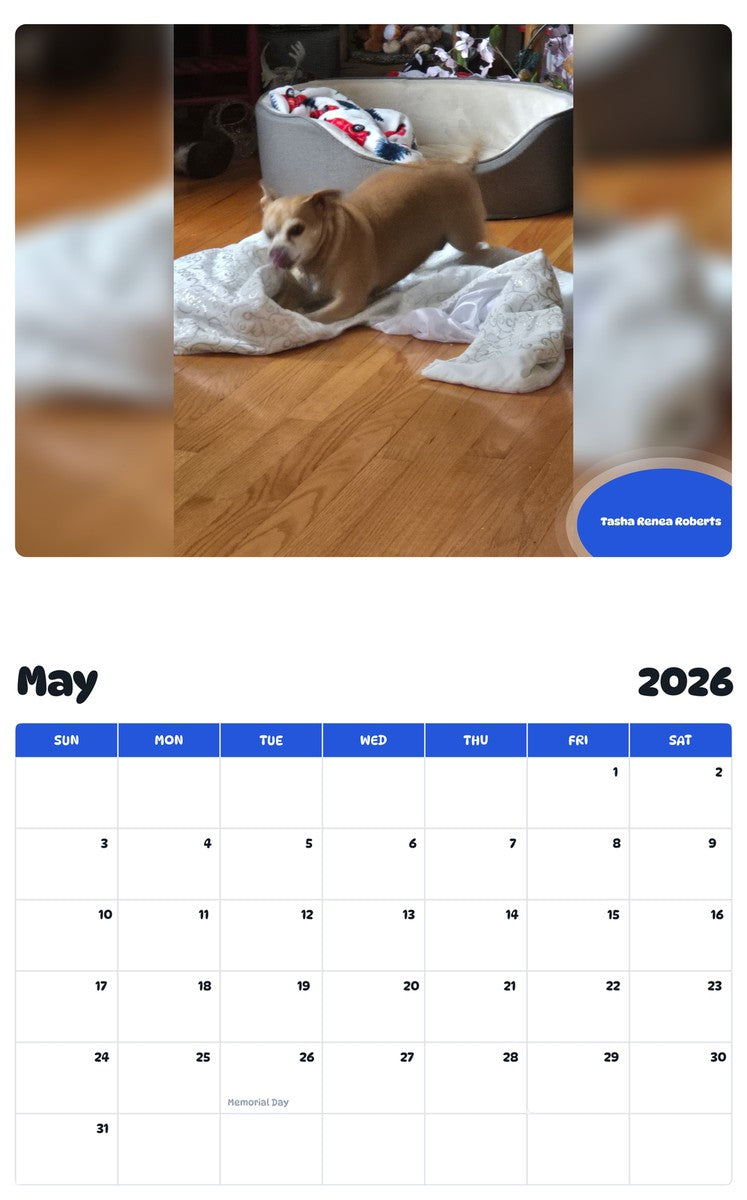 2026 - 2027 Tasha Renea Roberts - Pawidols Pet Calendar