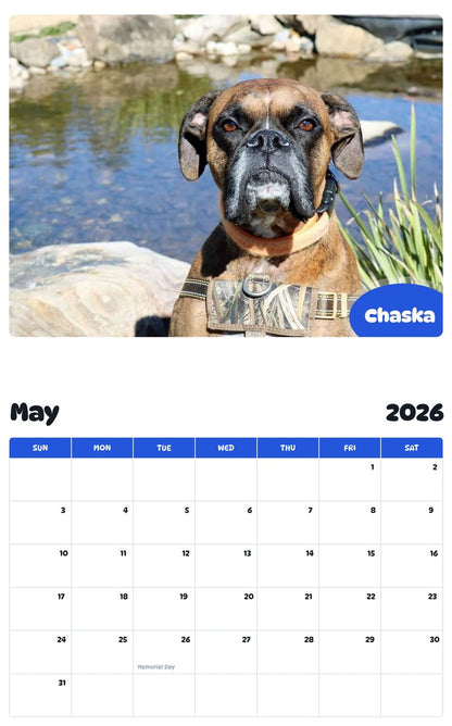 2026 - 2027 Chaska - Pawidols Pet Calendar