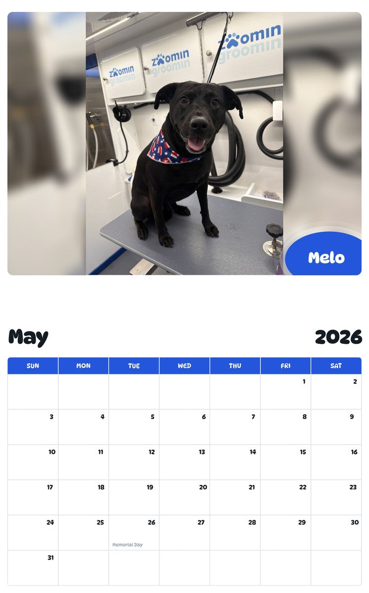 2026 - 2027 Melo - Pawidols Pet Calendar