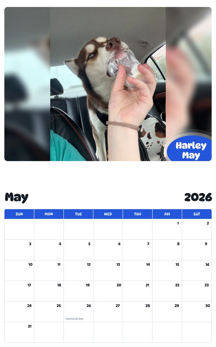 2026 - 2027 Harley May - Pawidols Pet Calendar