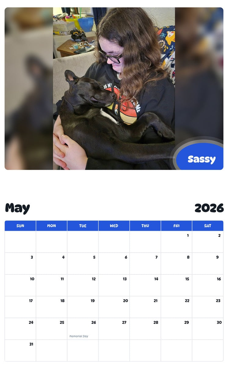 2026 - 2027 Sassy - Pawidols Pet Calendar
