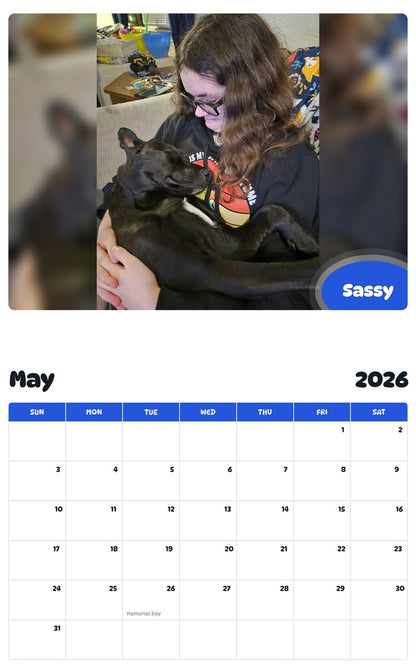 2026 - 2027 Sassy - Pawidols Pet Calendar