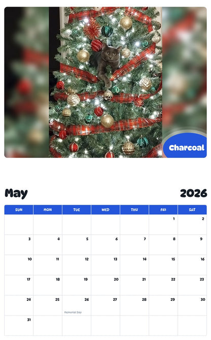2026 - 2027 Charcoal - Pawidols Pet Calendar