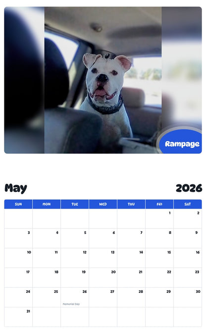 2026 - 2027 Rampage - Pawidols Pet Calendar