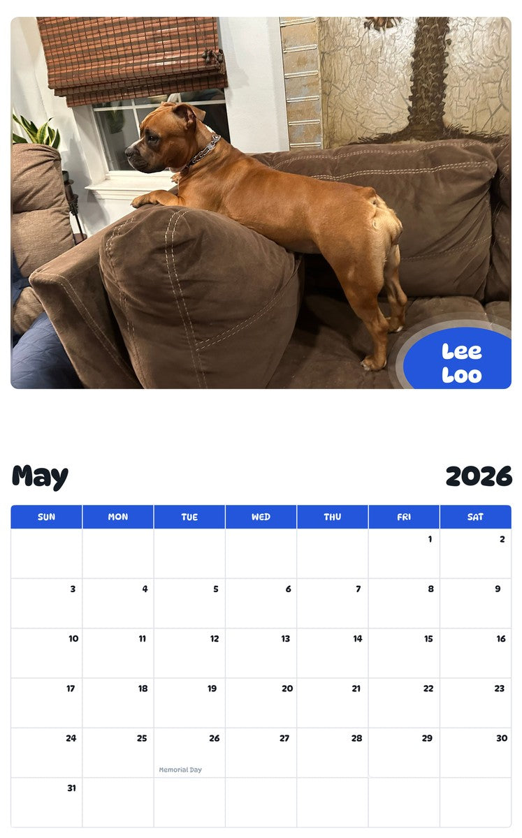 2026 - 2027 Lee Loo - Pawidols Pet Calendar