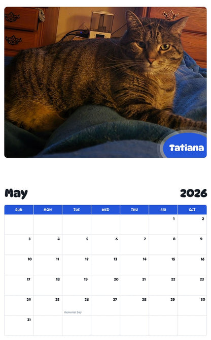 2026 - 2027 Tatiana - Pawidols Pet Calendar