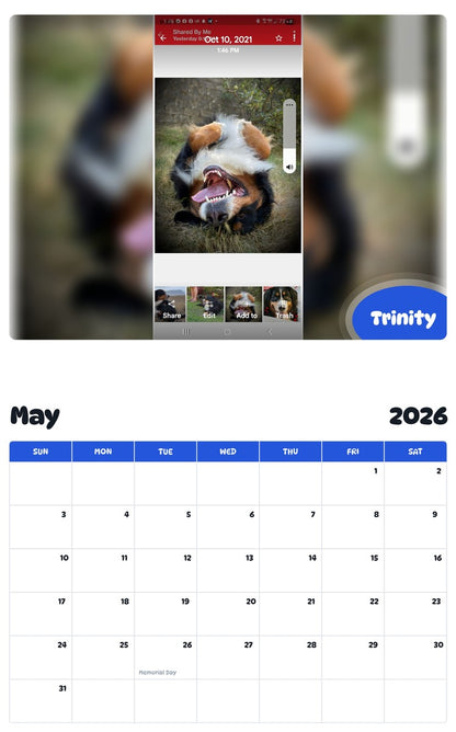 2026 - 2027 Trinity - Pawidols Pet Calendar