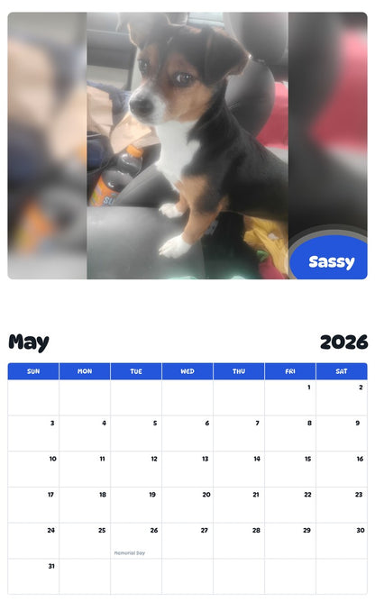 2026 - 2027 Sassy - Pawidols Pet Calendar