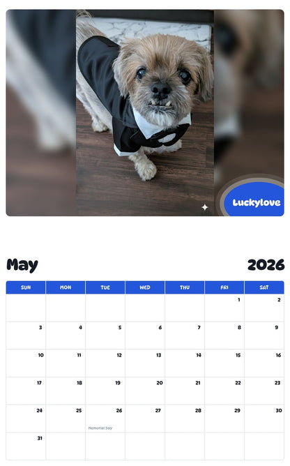 2026 - 2027 Luckylove - Pawidols Pet Calendar