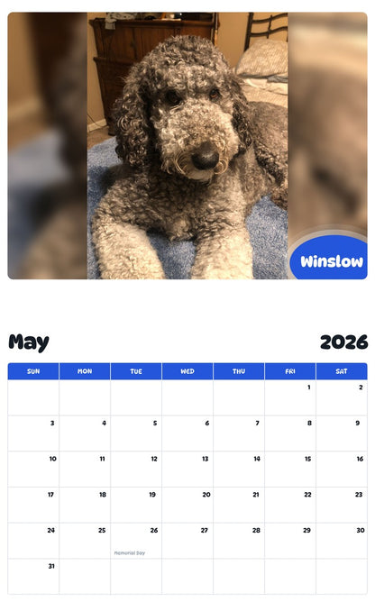 2026 - 2027 Winslow - Pawidols Pet Calendar
