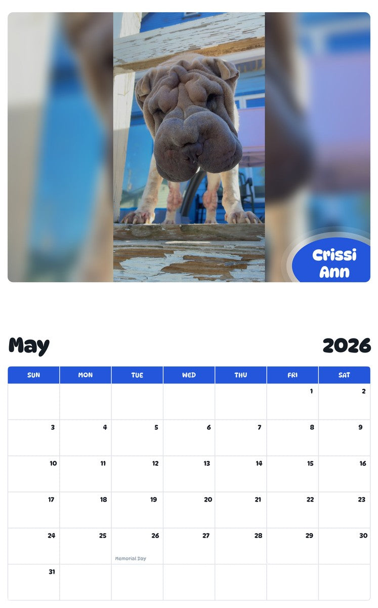 2026 - 2027 Crissi Ann - Pawidols Pet Calendar