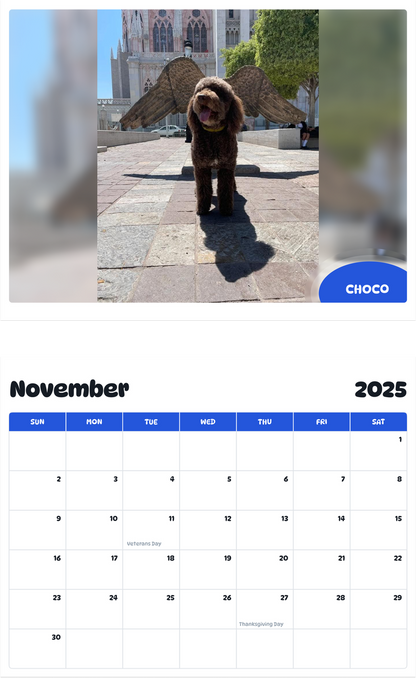 July 2025 - June 2026 Choco - Pawidols Pet Calendar