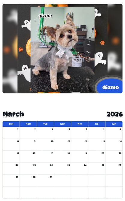 November 2025 - October 2026 Gizmo - Pawidols Pet Calendar