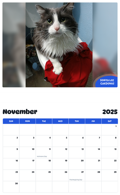 July 2025 - June 2026 Sonya Lee Cardenas - Pawidols Pet Calendar