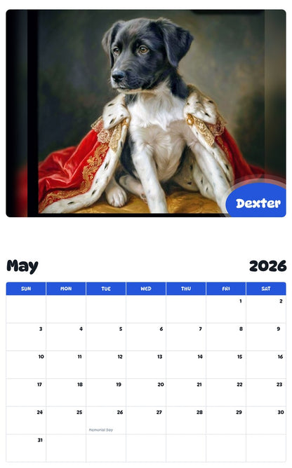 2026 - 2027 Dexter - Pawidols Pet Calendar