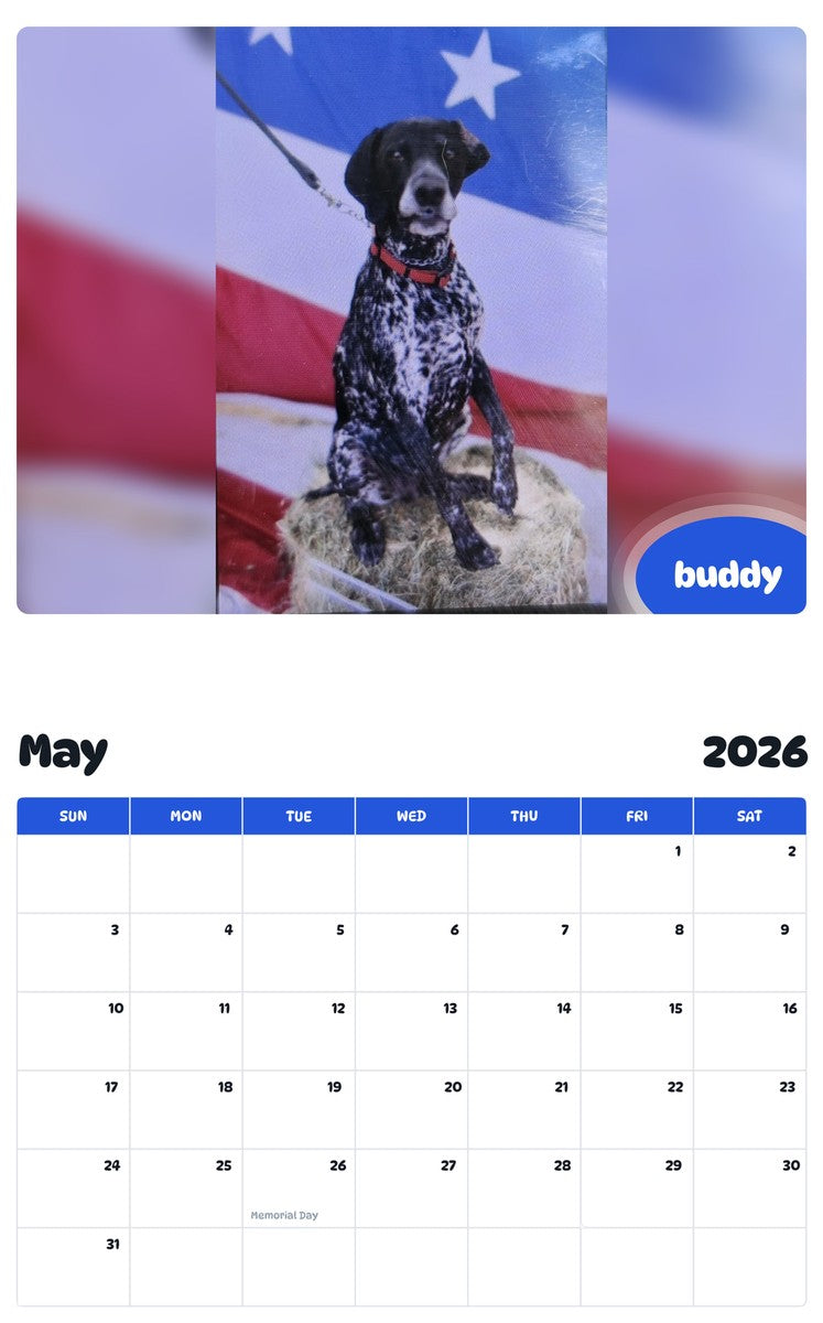 2026 - 2027 buddy - Pawidols Pet Calendar