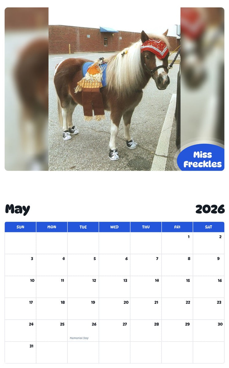 2026 - 2027 Miss Freckles - Pawidols Pet Calendar