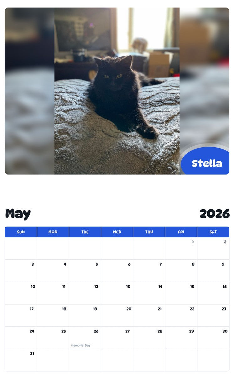 2026 - 2027 Stella - Pawidols Pet Calendar