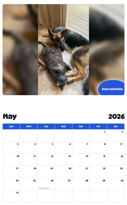 2026 - 2027 Zena and Bella - Pawidols Pet Calendar