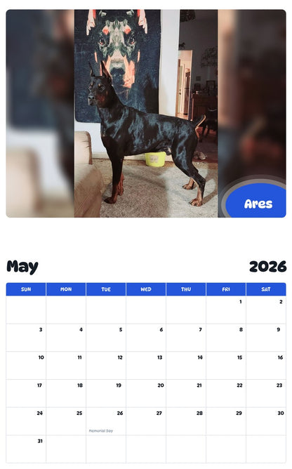 2026 - 2027 Ares - Pawidols Pet Calendar