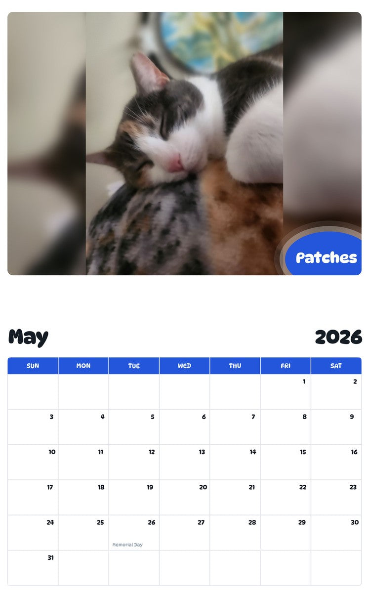 2026 - 2027 Patches - Pawidols Pet Calendar
