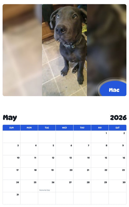 2026 - 2027 Mac - Pawidols Pet Calendar