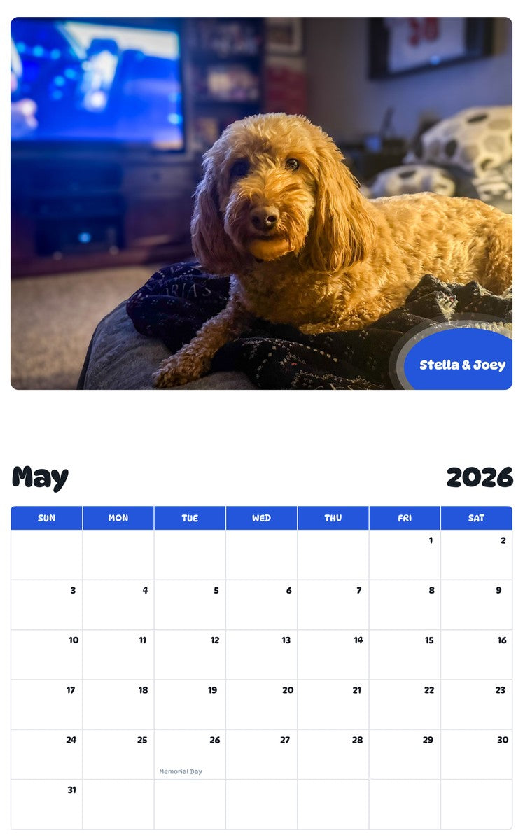 2026 - 2027 Stella & Joey - Pawidols Pet Calendar