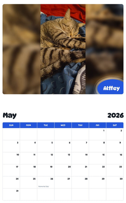 2026 - 2027 Alffey - Pawidols Pet Calendar