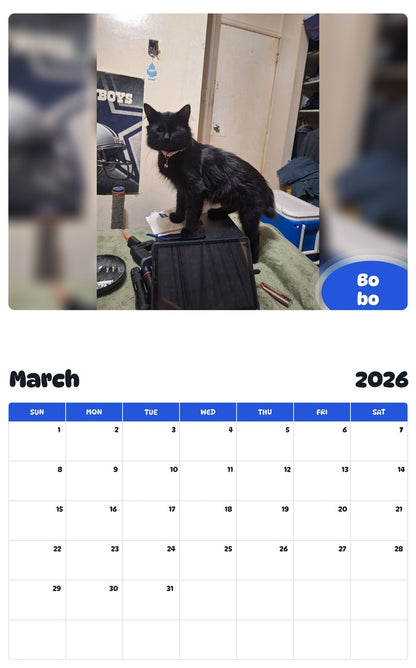 November 2025 - October 2026 Bo bo - Pawidols Pet Calendar