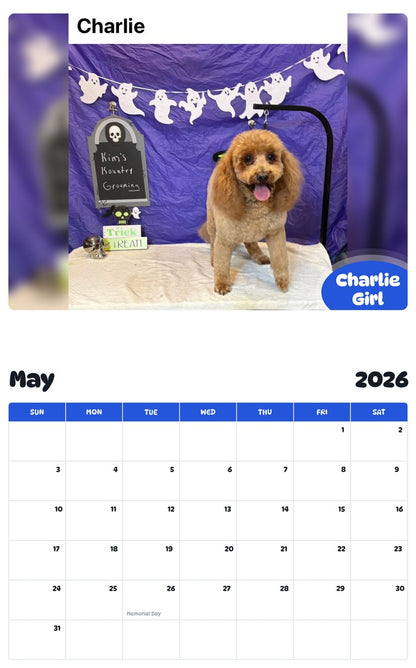 2026 - 2027 Charlie Girl - Pawidols Pet Calendar
