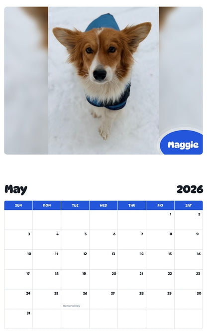 2026 - 2027 Maggie - Pawidols Pet Calendar